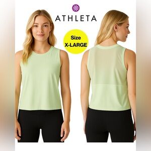 💚ATHLETA💚 NEW Tank Top in Mint, Light Green, Sheer (Size XL) relaxed fit, women